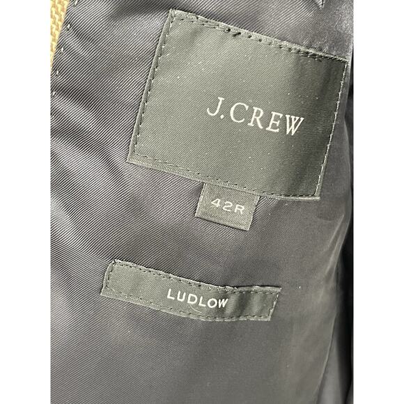 J Crew Ludlow Blazer Tan Linen Cotton Blend Size 42R - Picture 10 of 12